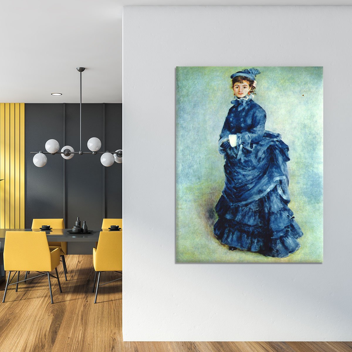 Paris girl the lady in blue by Renoir Canvas Print or Poster