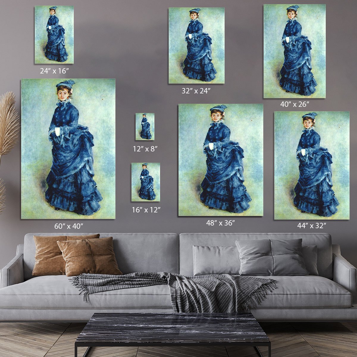 Paris girl the lady in blue by Renoir Canvas Print or Poster