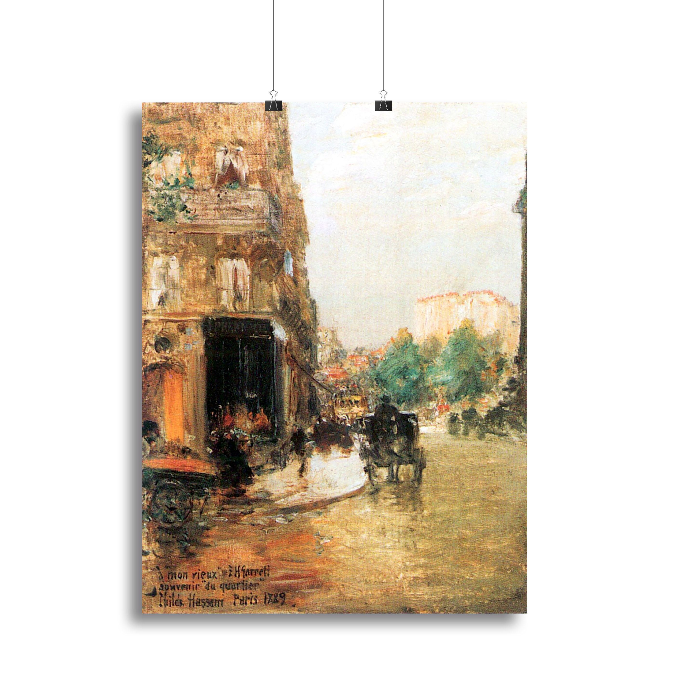 Parisian street scene 2 by Hassam Canvas Print or Poster