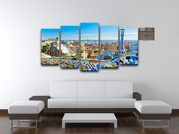 Park Guell 5 Split Panel Canvas  - Canvas Art Rocks - 3