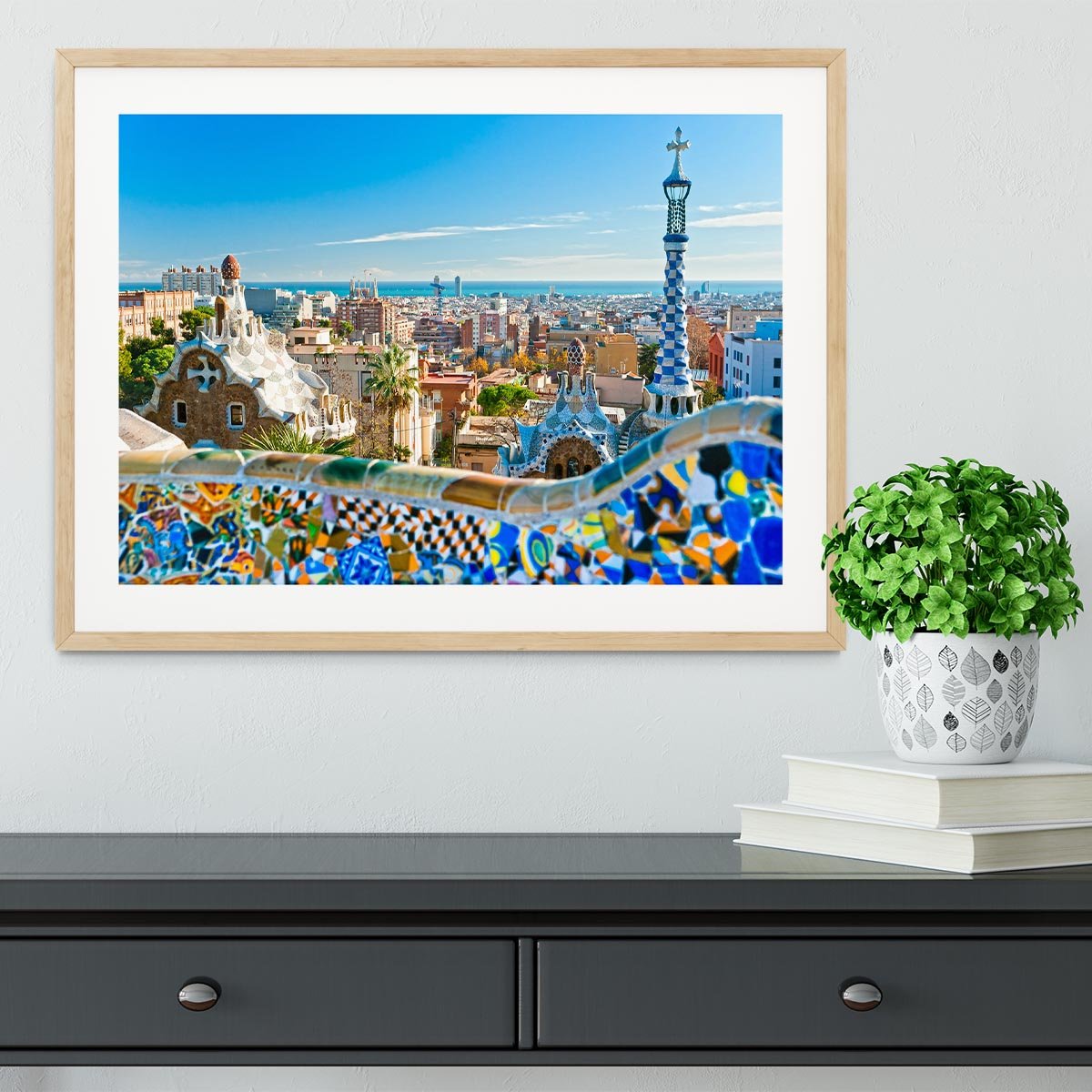Park Guell Framed Print - Canvas Art Rocks - 3