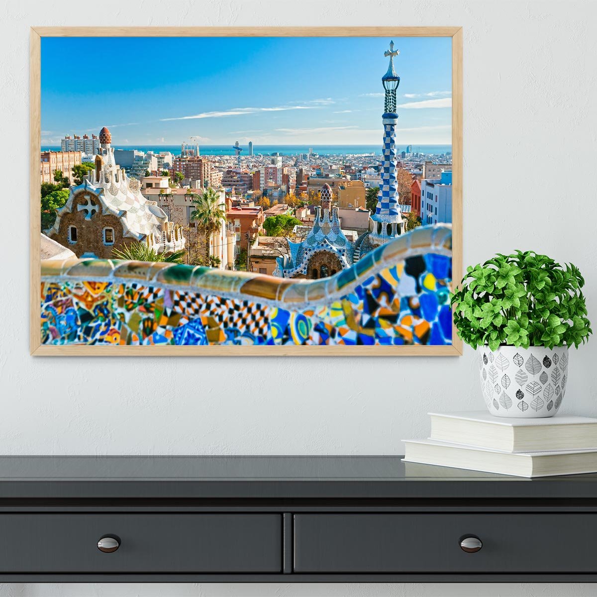 Park Guell Framed Print - Canvas Art Rocks - 4