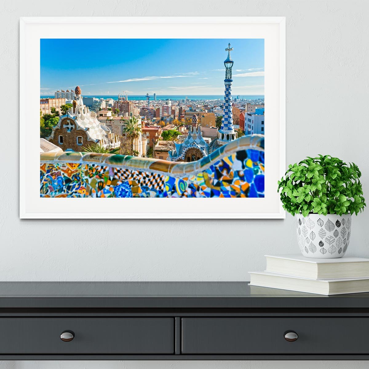 Park Guell Framed Print - Canvas Art Rocks - 5