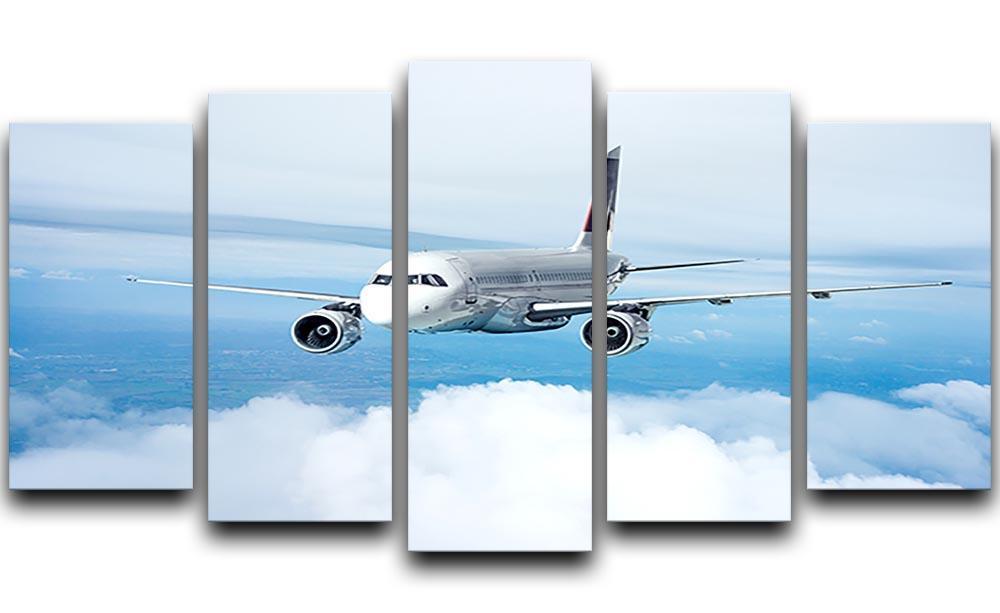 Passenger Airliner 5 Split Panel Canvas  - Canvas Art Rocks - 1