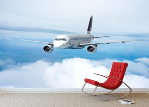 Passenger Airliner Wall Mural Wallpaper - Canvas Art Rocks - 2