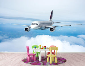 Passenger Airliner Wall Mural Wallpaper - Canvas Art Rocks - 3