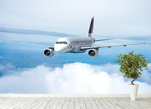 Passenger Airliner Wall Mural Wallpaper - Canvas Art Rocks - 4