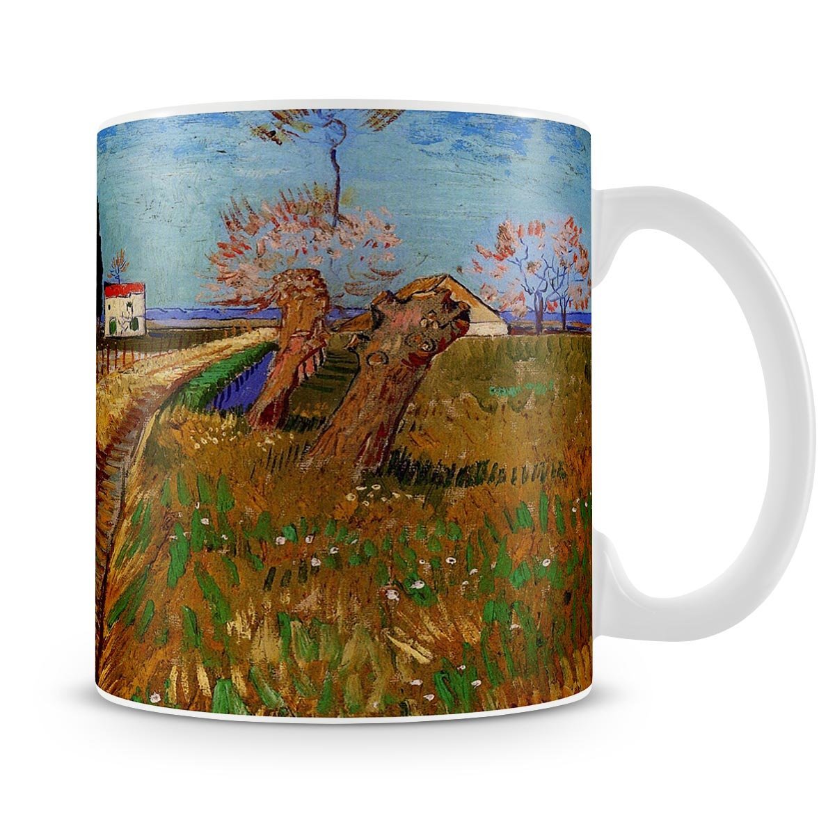 Path Through a Field with Willows by Van Gogh Mug - Canvas Art Rocks - 4
