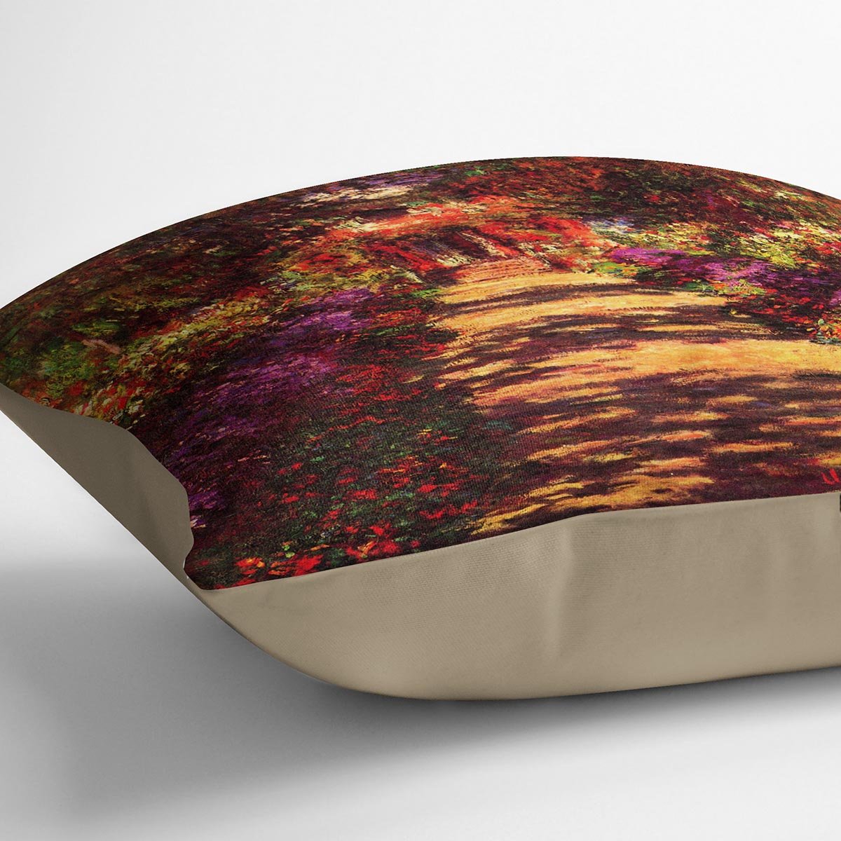 Path in Monets garden in Giverny by Monet Throw Pillow