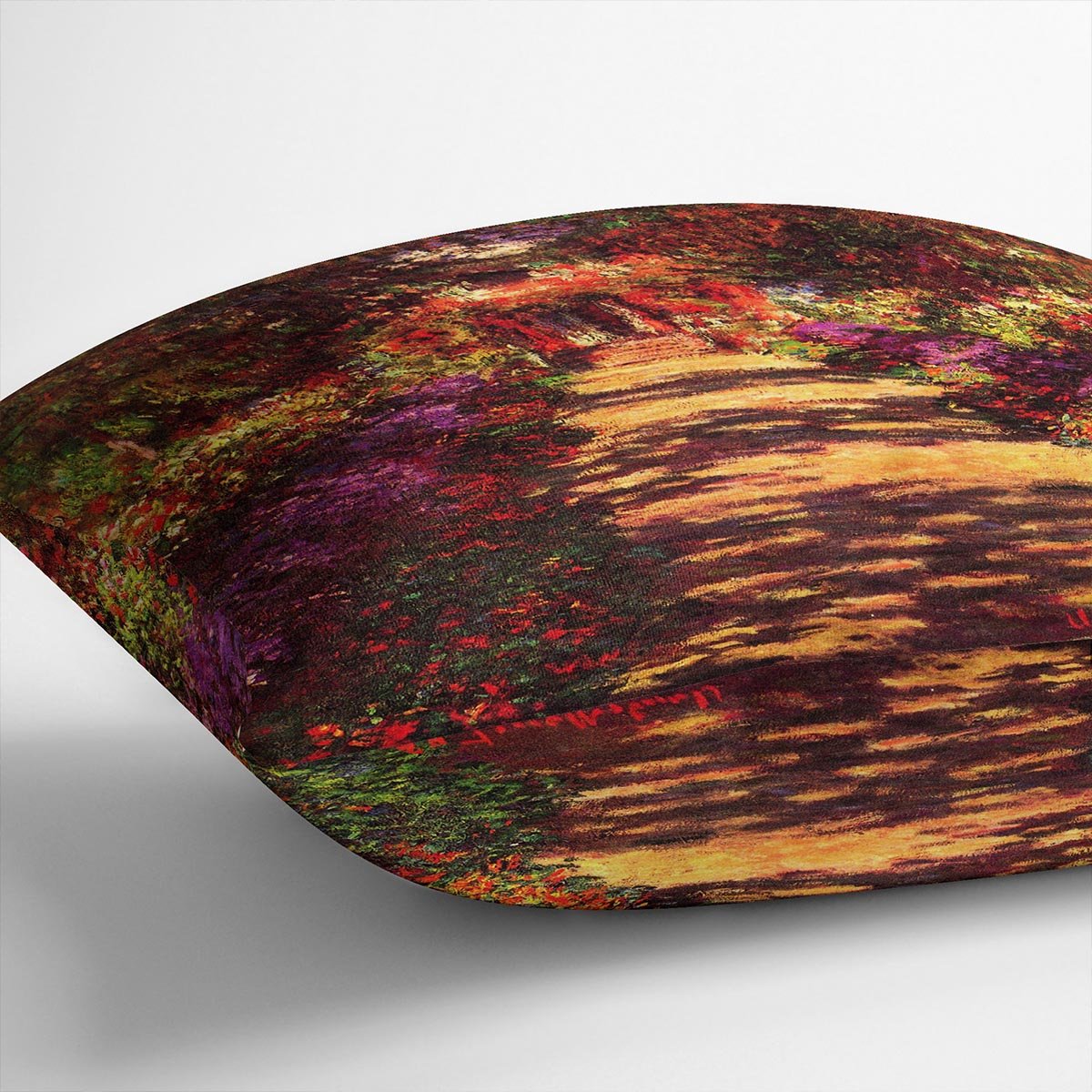 Path in Monets garden in Giverny by Monet Throw Pillow