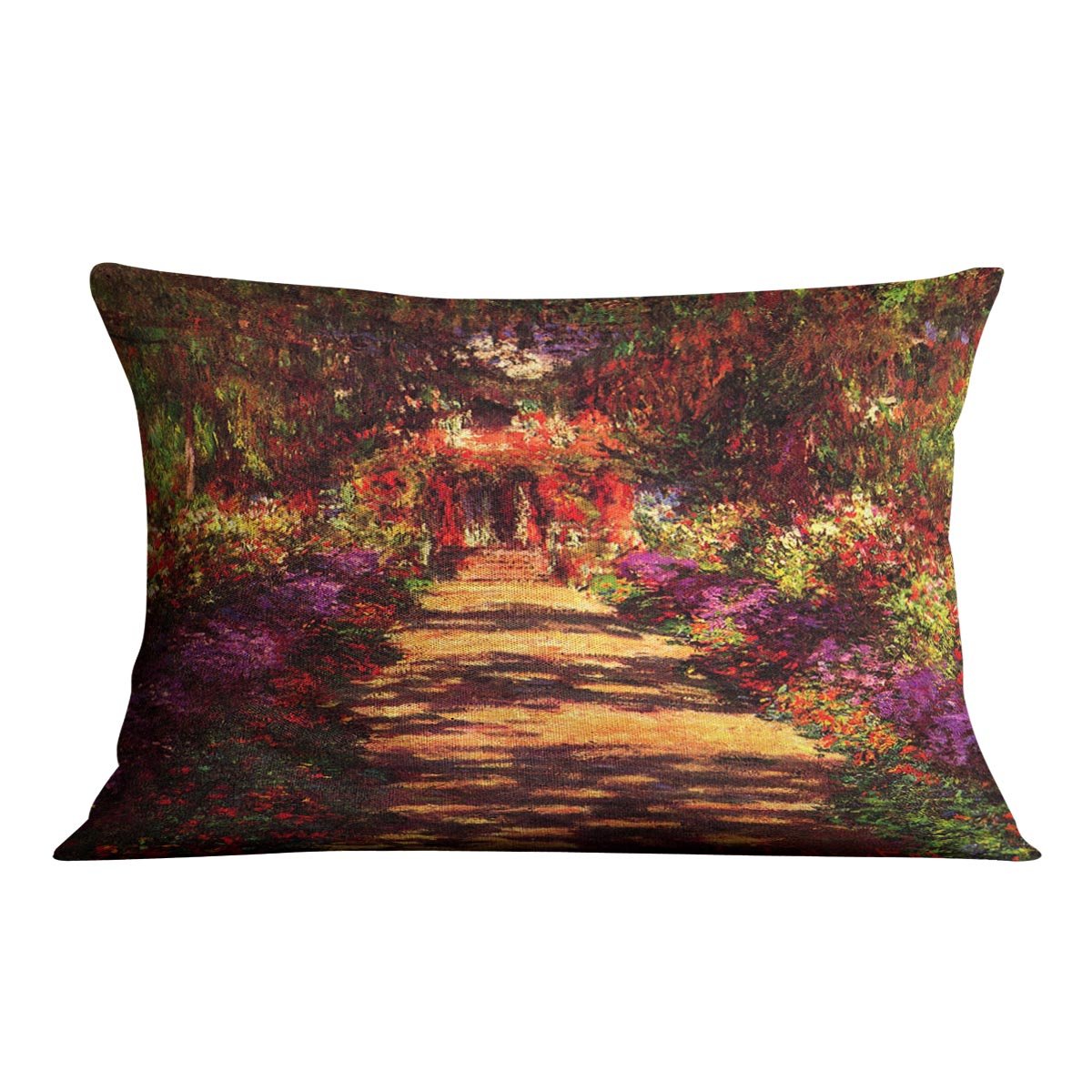 Path in Monets garden in Giverny by Monet Throw Pillow
