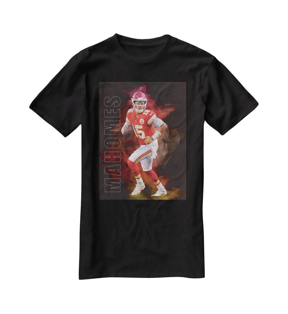 Patrick Mahomes Abstract T-Shirt - Canvas Art Rocks - 1