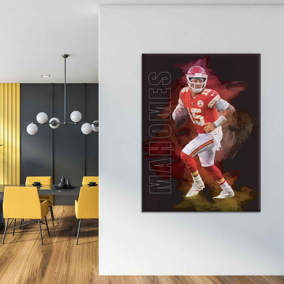 Patrick Mahomes Abstract Canvas Print or Poster - Canvas Art Rocks - 4