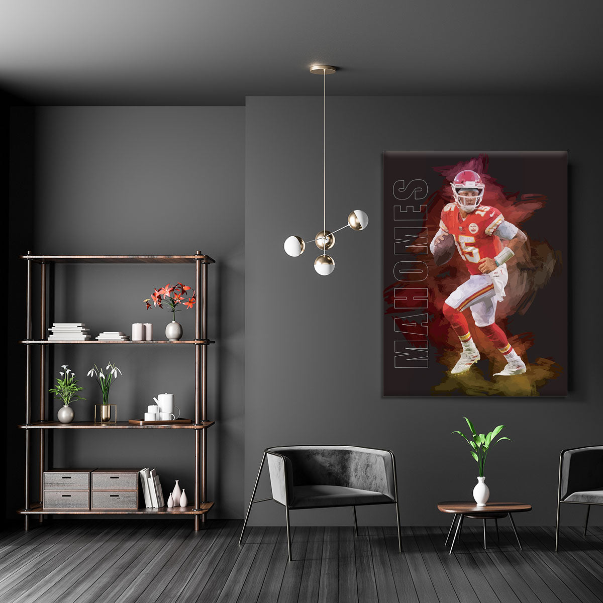 Patrick Mahomes Abstract Canvas Print or Poster - Canvas Art Rocks - 5