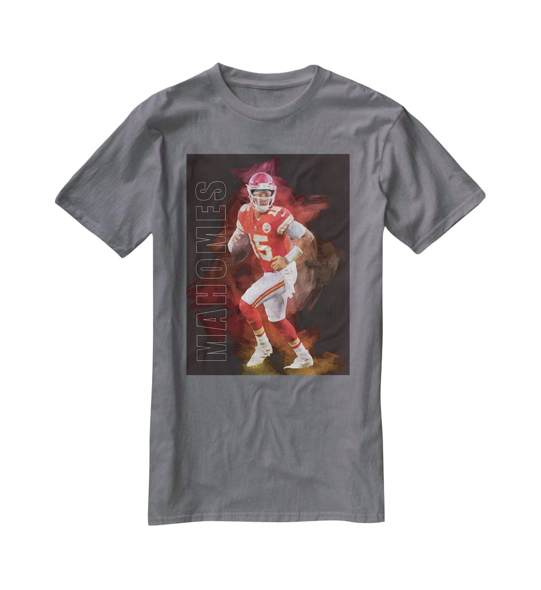 Patrick Mahomes Abstract T-Shirt - Canvas Art Rocks - 3