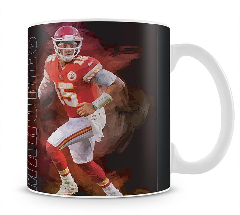 Patrick Mahomes Abstract Mug - Canvas Art Rocks - 1