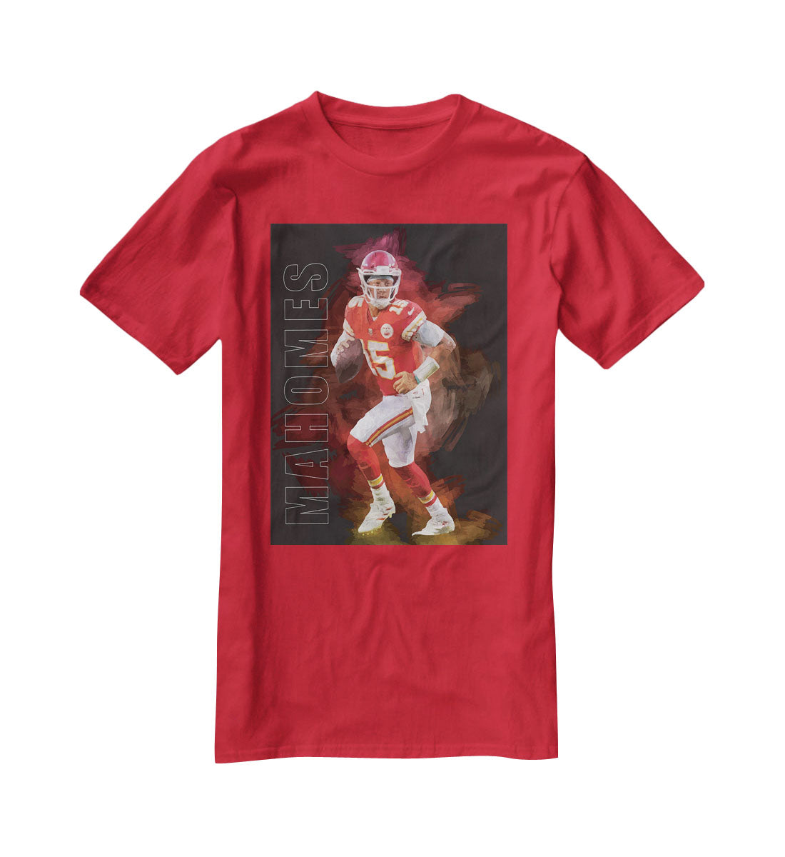 Patrick Mahomes Abstract T-Shirt - Canvas Art Rocks - 4