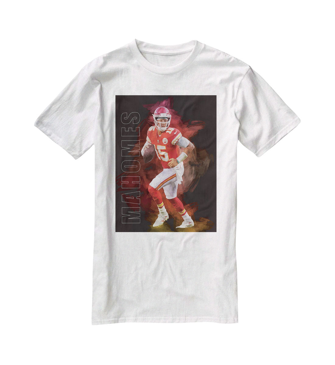 Patrick Mahomes Abstract T-Shirt - Canvas Art Rocks - 5