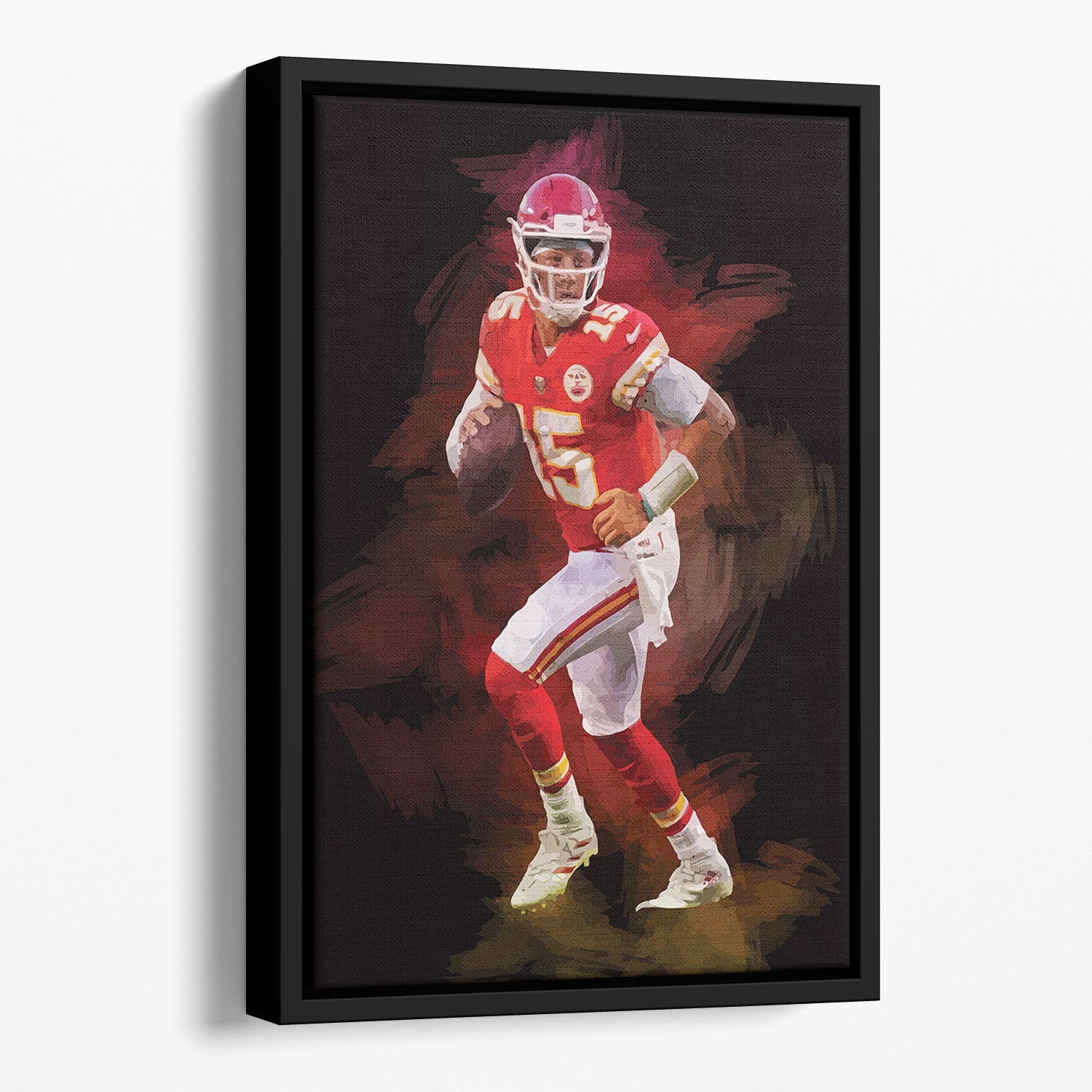 Patrick Mahomes Floating Framed Canvas - Canvas Art Rocks - 1