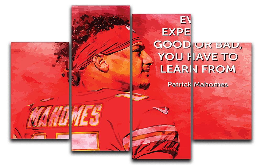 Patrick Mahomes Quote 4 Split Panel Canvas - Canvas Art Rocks - 1