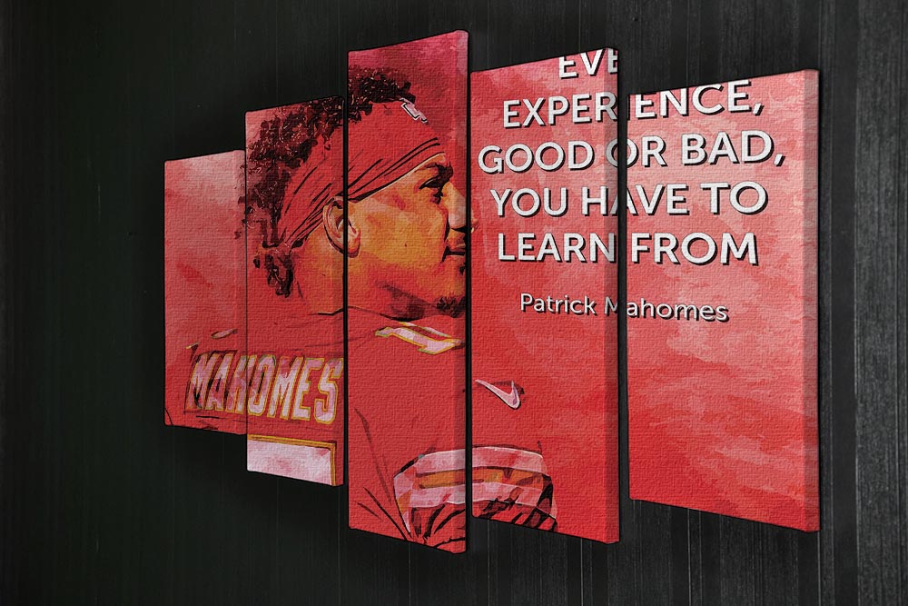 Patrick Mahomes Quote 5 Split Panel Canvas - Canvas Art Rocks - 2