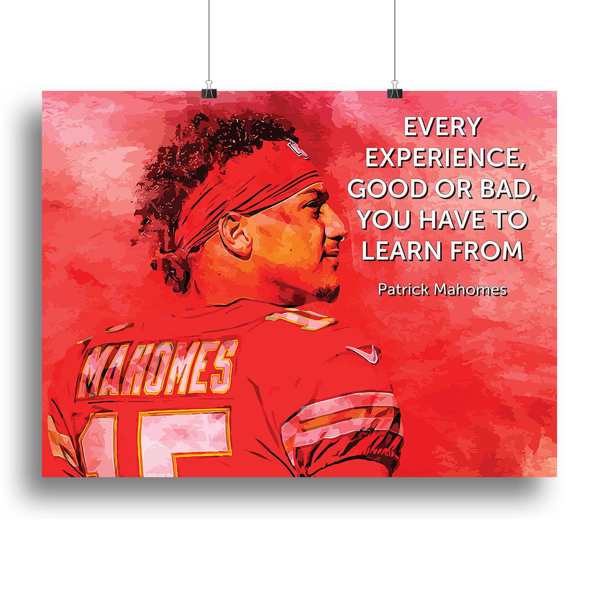 Patrick Mahomes Quote Canvas Print or Poster - Canvas Art Rocks - 2