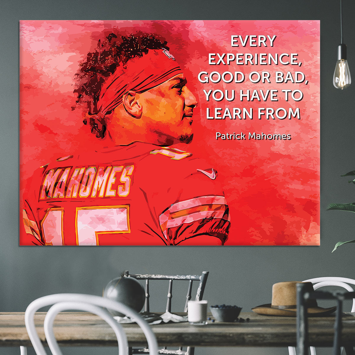 Patrick Mahomes Quote Canvas Print or Poster - Canvas Art Rocks - 3