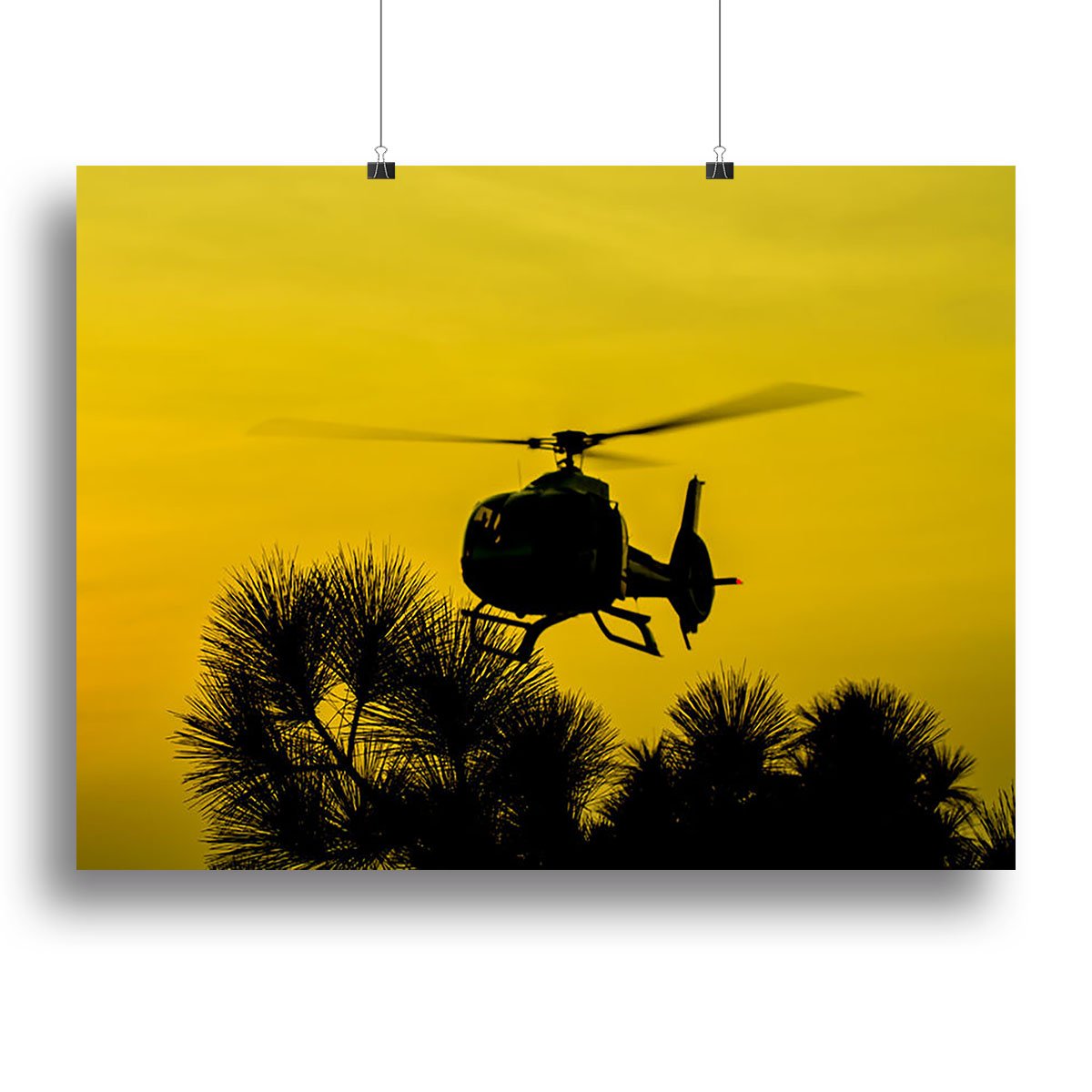 Patrol Helicopter flying in the sky Canvas Print or Poster