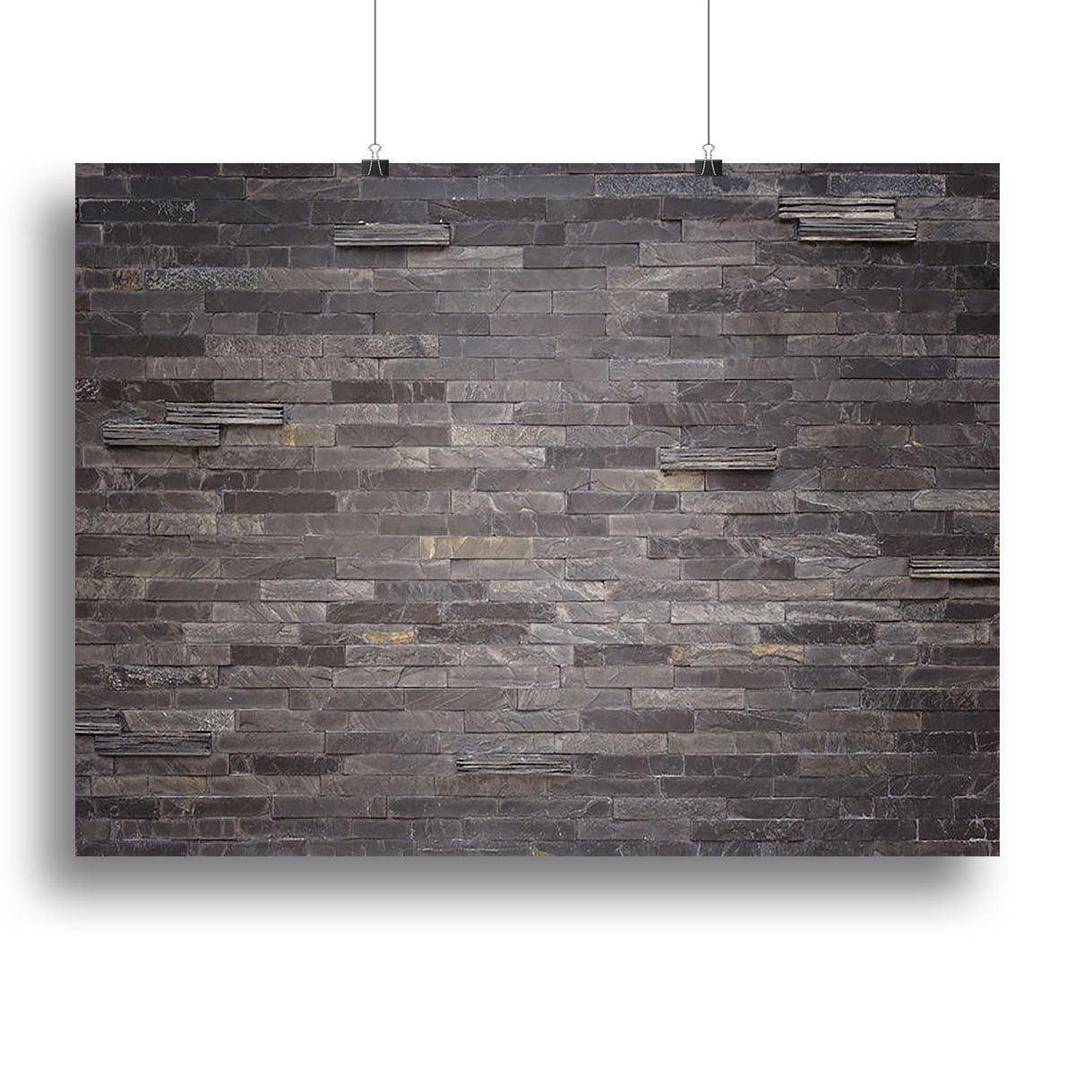Pattern of black slate Canvas Print or Poster