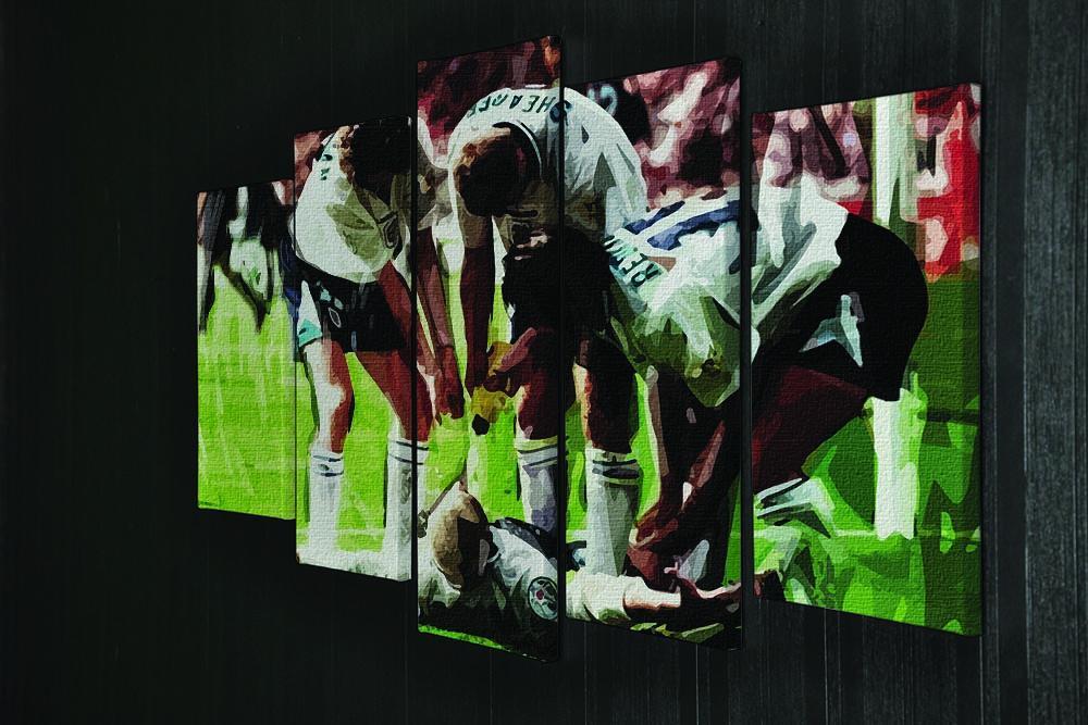 Paul Gascoigne euro 1996 5 Split Panel Canvas - Canvas Art Rocks - 2