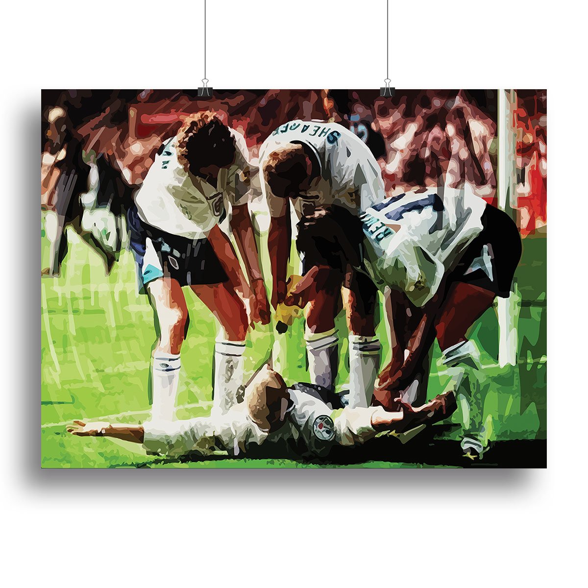 Paul Gascoigne euro 1996 Canvas Print or Poster