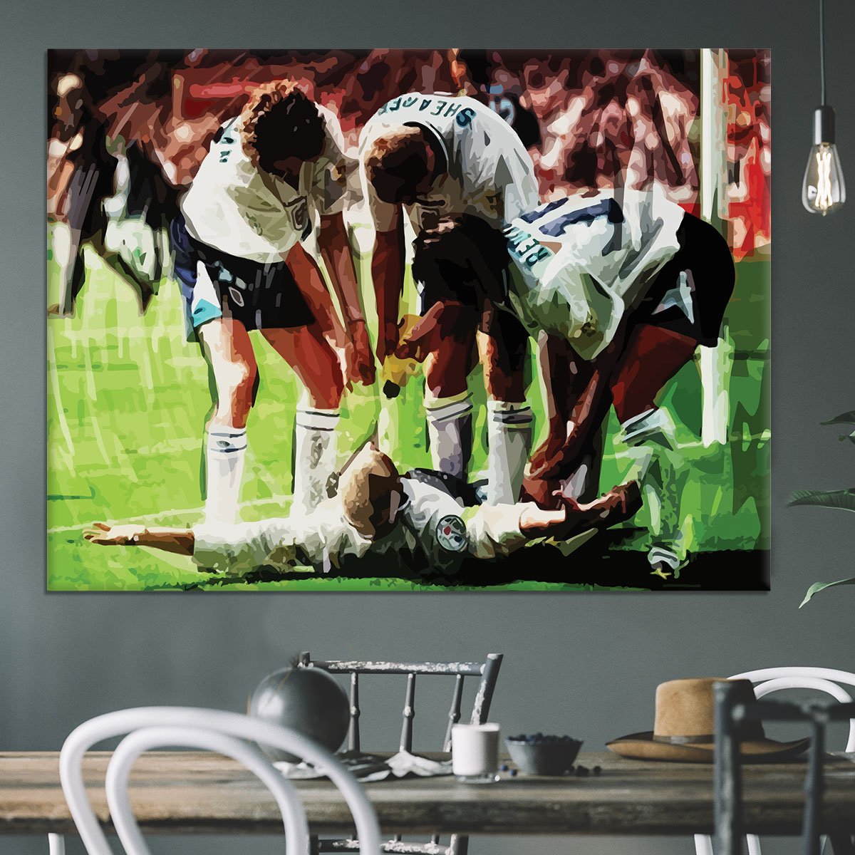 Paul Gascoigne euro 1996 Canvas Print or Poster