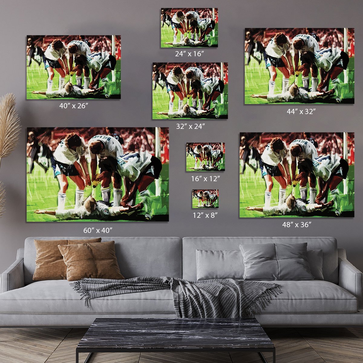 Paul Gascoigne euro 1996 Canvas Print or Poster