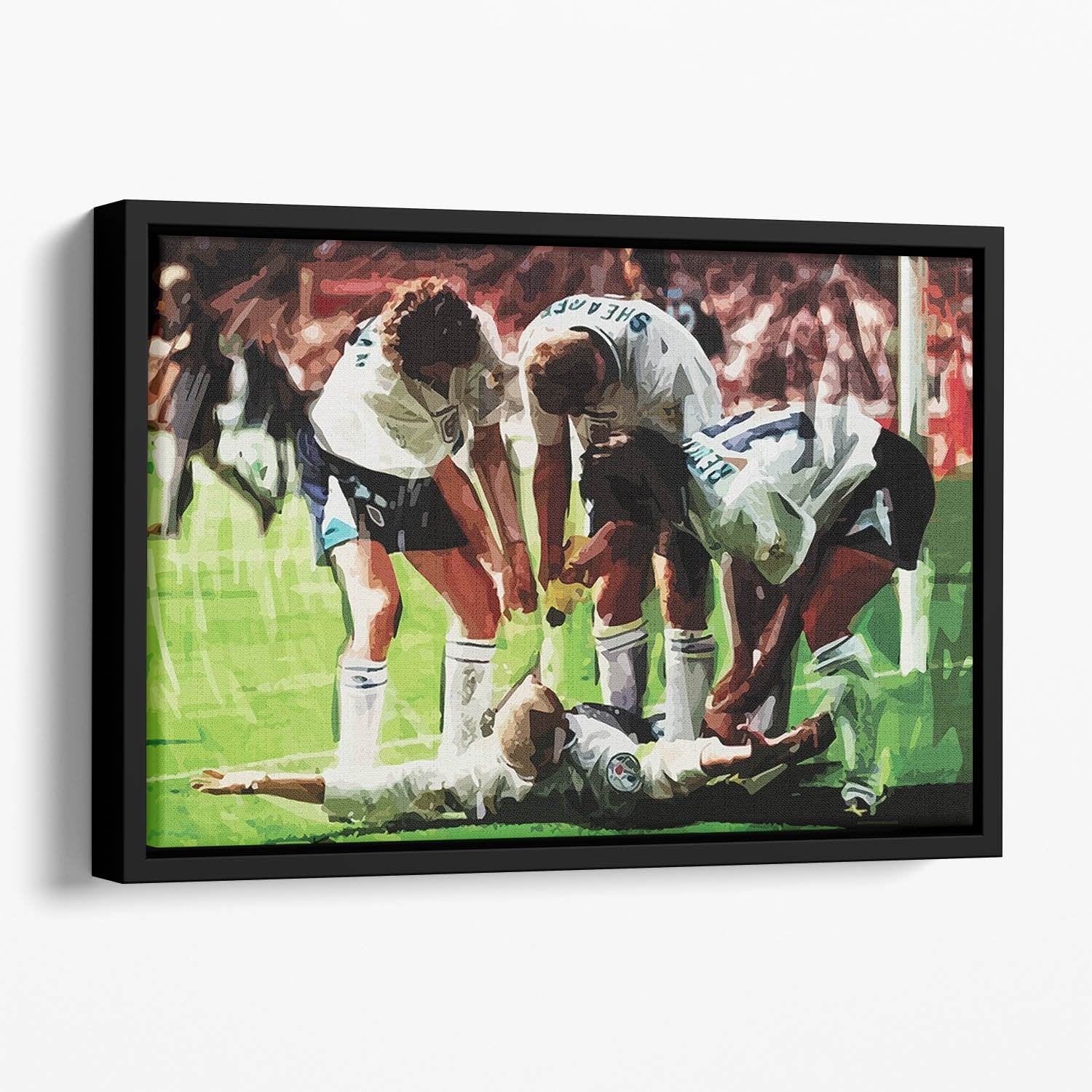 Paul Gascoigne euro 1996 Floating Framed Canvas