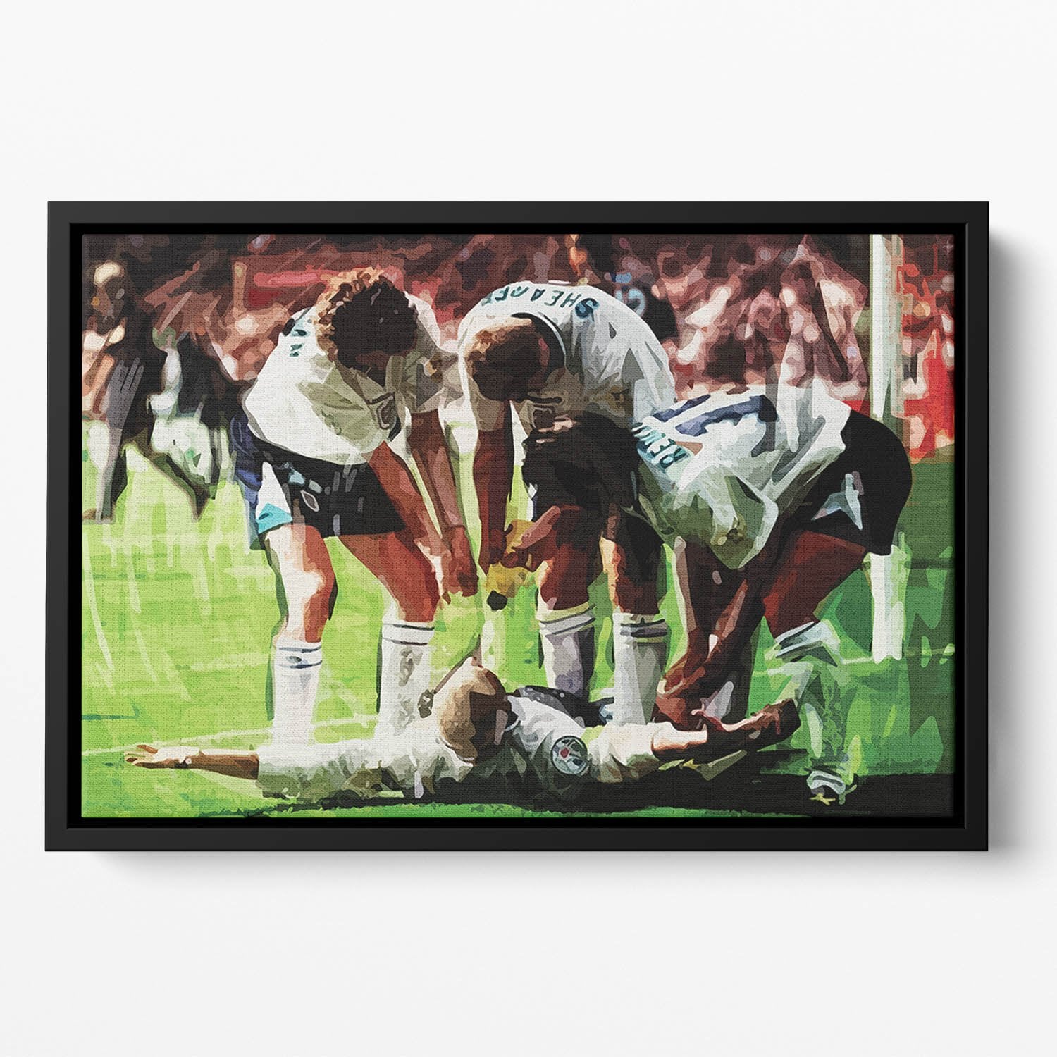 Paul Gascoigne euro 1996 Floating Framed Canvas