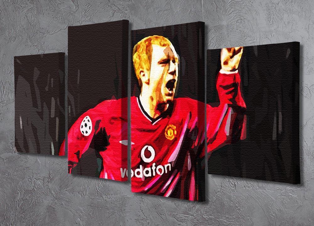 Paul Scholes 4 Split Panel Canvas - Canvas Art Rocks - 2