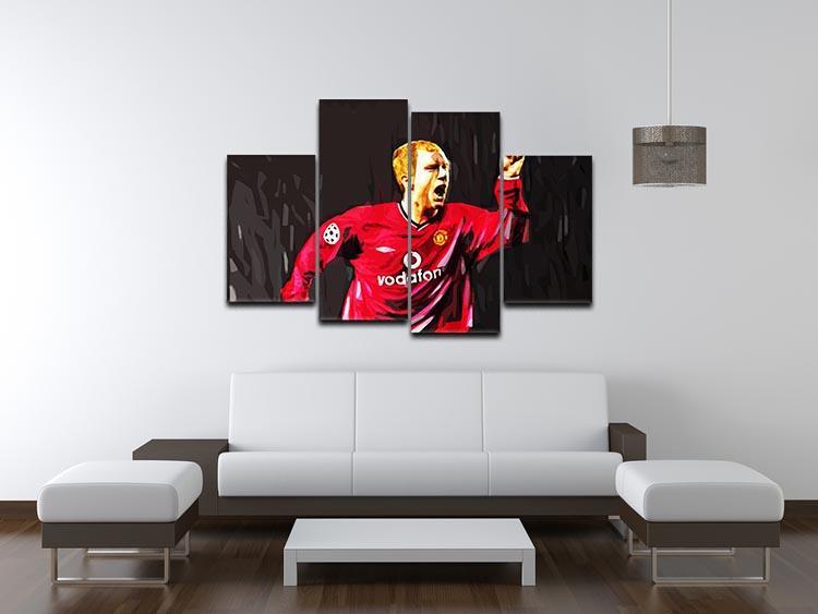 Paul Scholes 4 Split Panel Canvas - Canvas Art Rocks - 3