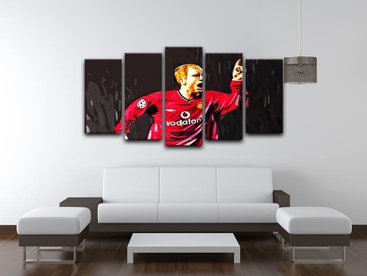 Paul Scholes 5 Split Panel Canvas - Canvas Art Rocks - 3