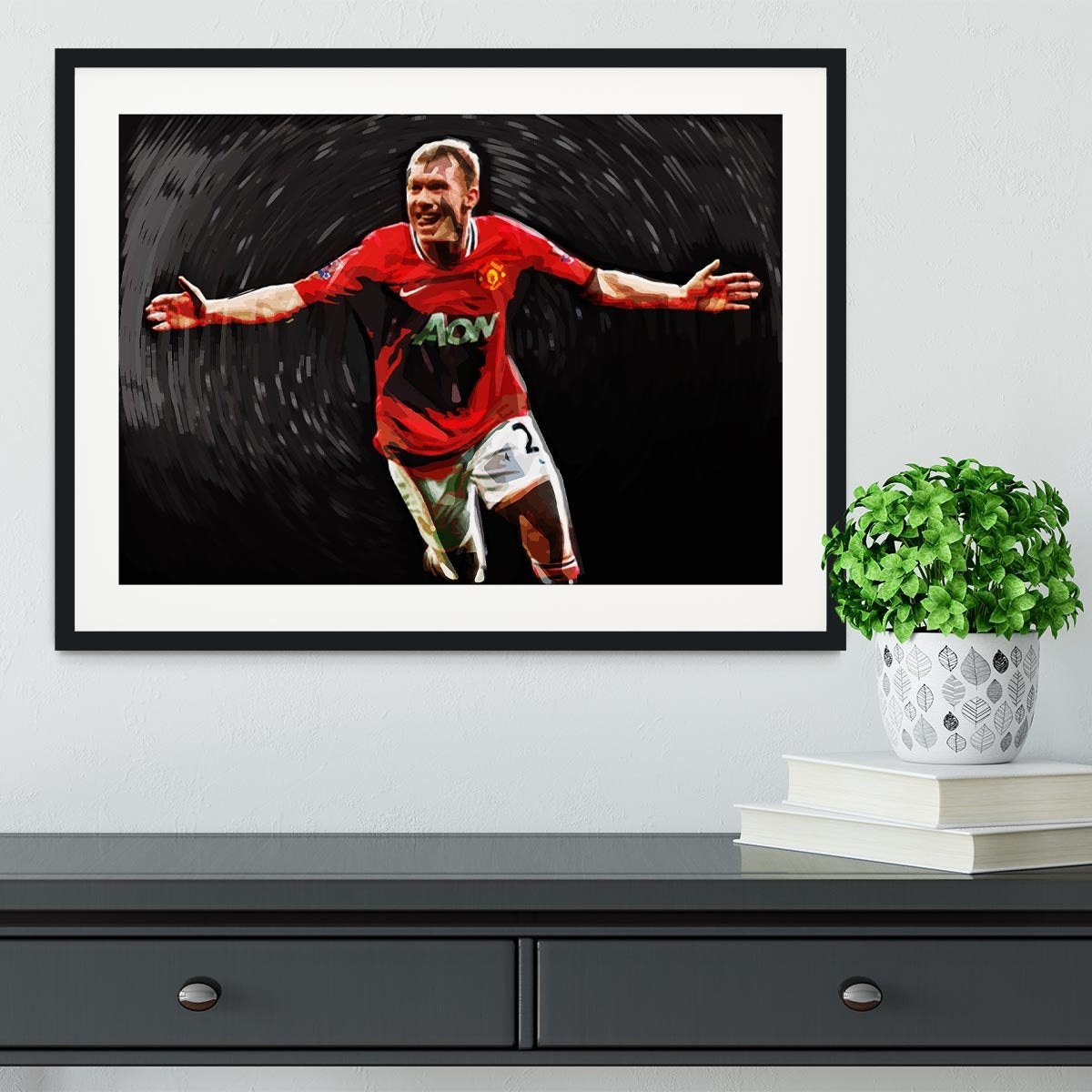 Paul Scholes Man United Framed Print - Canvas Art Rocks - 1