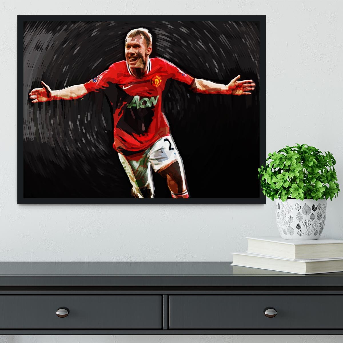 Paul Scholes Man United Framed Print - Canvas Art Rocks - 2