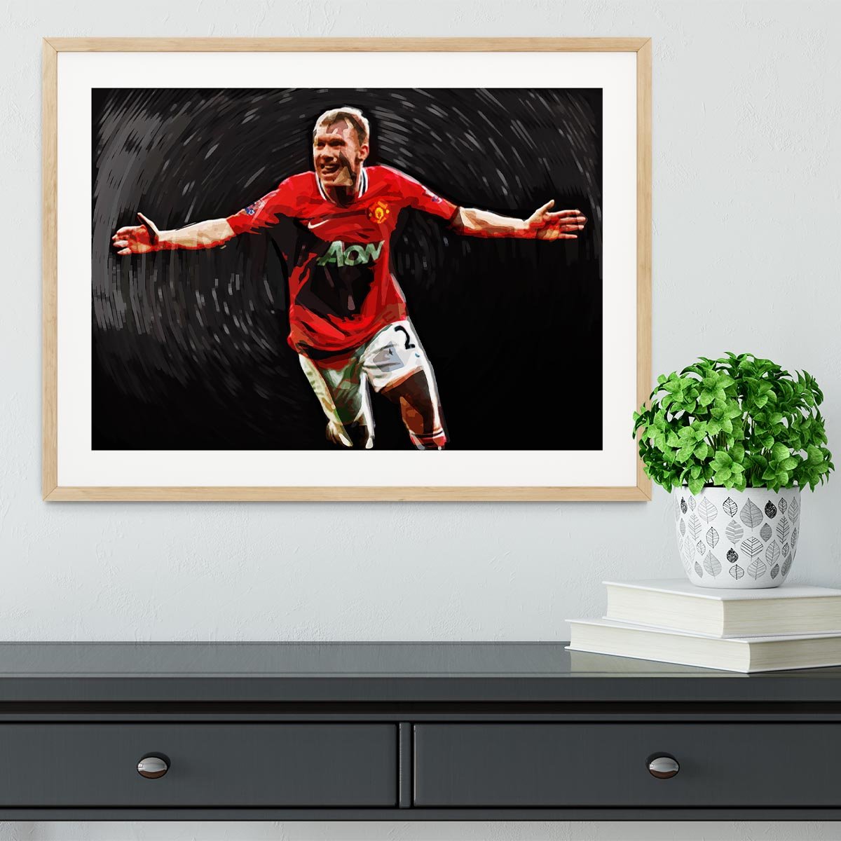 Paul Scholes Man United Framed Print - Canvas Art Rocks - 3