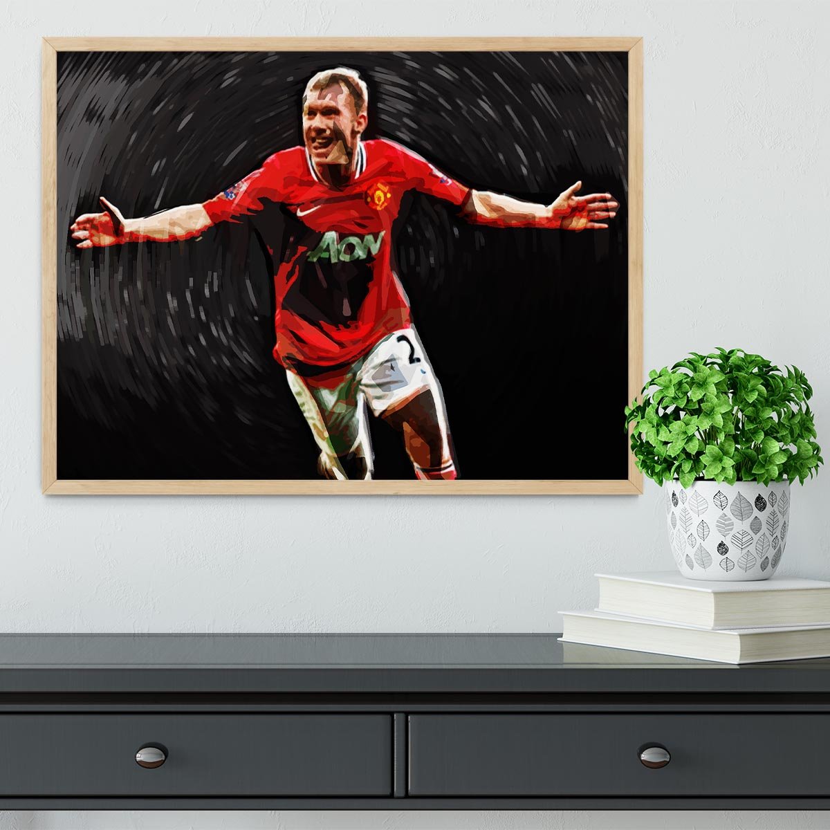 Paul Scholes Man United Framed Print - Canvas Art Rocks - 4