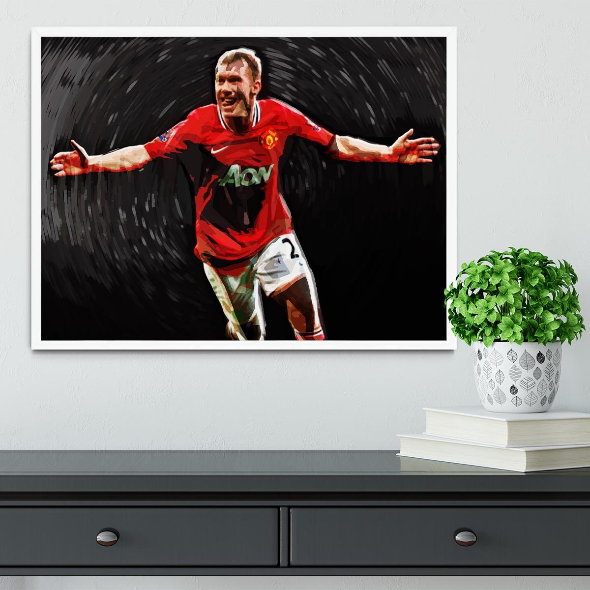 Paul Scholes Man United Framed Print - Canvas Art Rocks -6