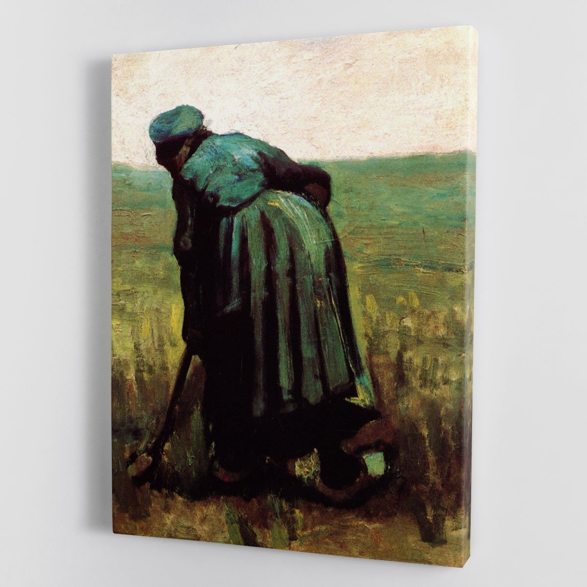 Peasant Woman Digging by Van Gogh Canvas Print or Poster