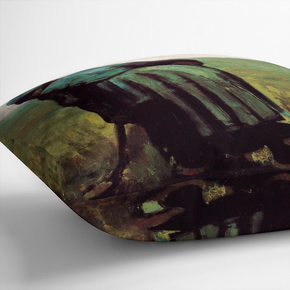 Peasant Woman Digging by Van Gogh Throw Pillow