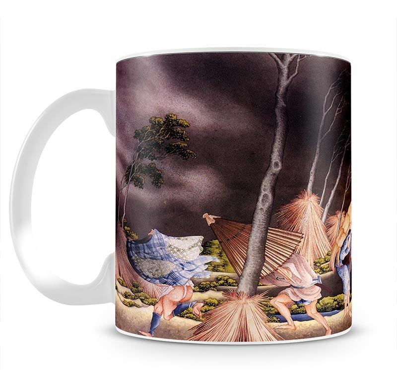 Peasants surprised by a violent storm by Hokusai Mug - Canvas Art Rocks - 2
