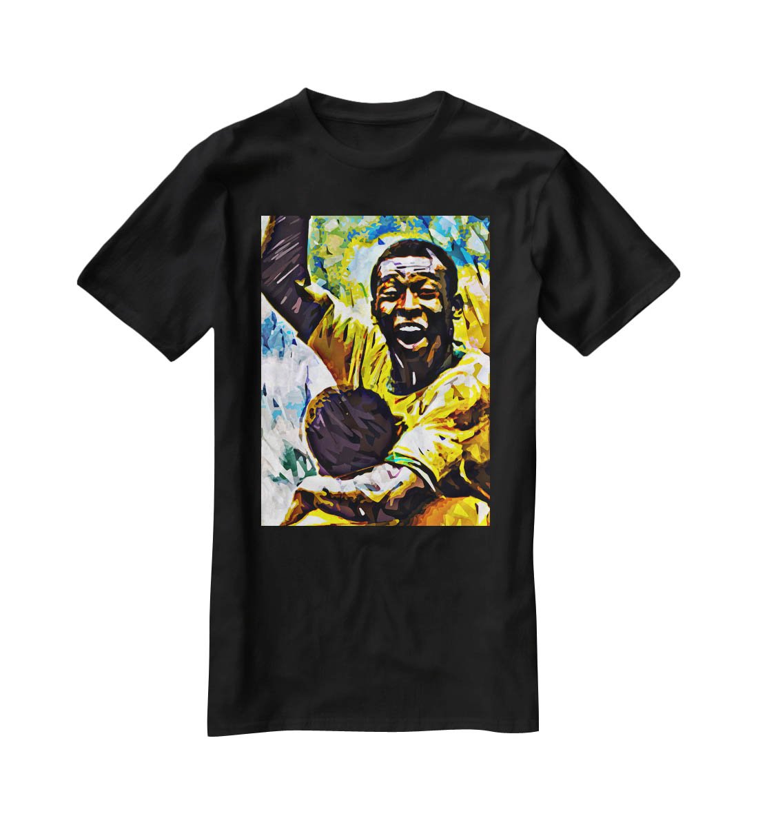 Pele Pop Art T-Shirt - Canvas Art Rocks - 1