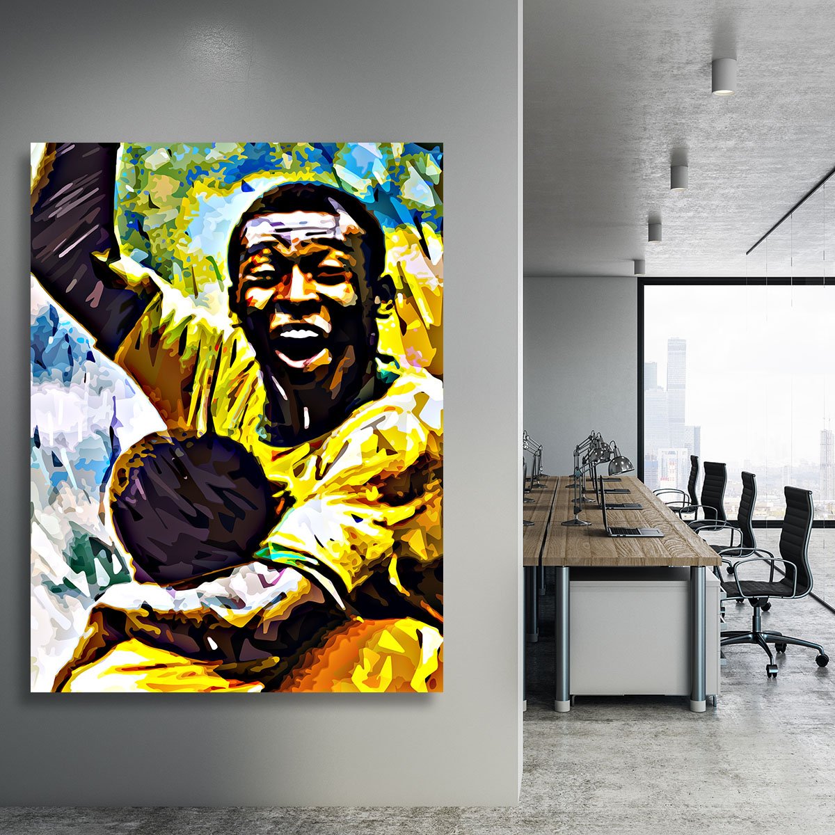 Pele Pop Art Canvas Print or Poster