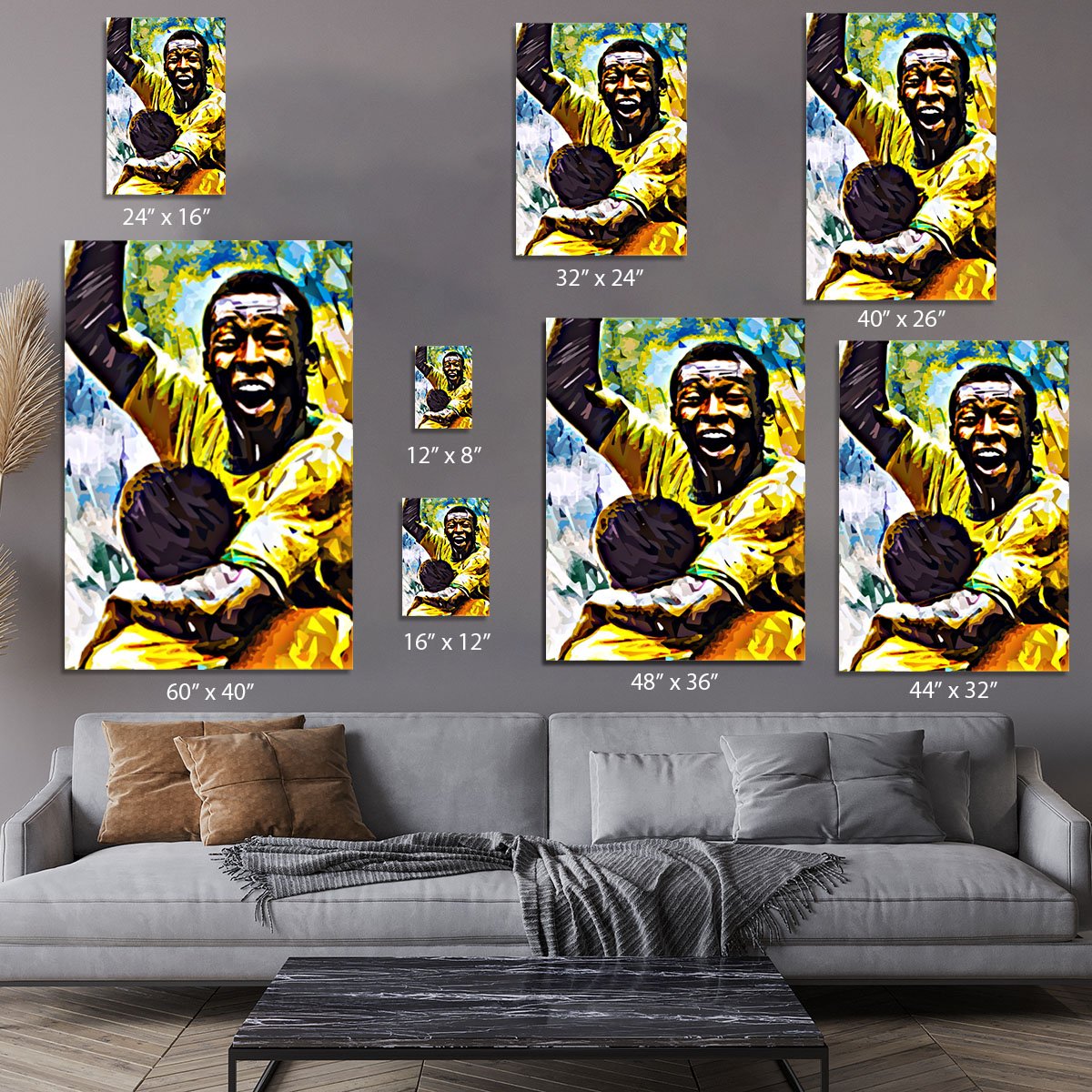 Pele Pop Art Canvas Print or Poster