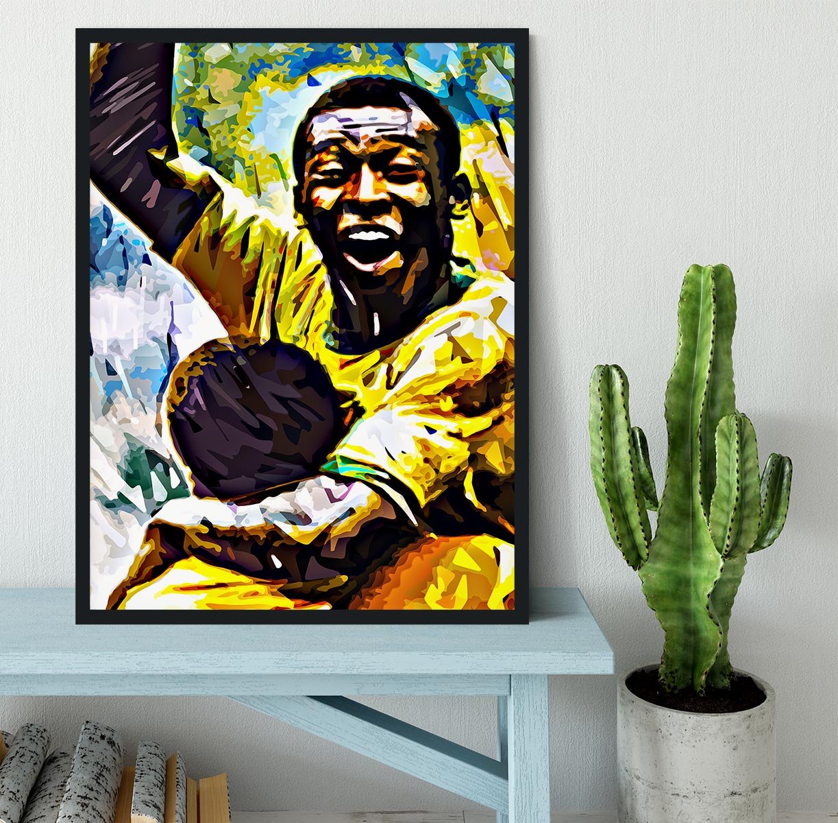 Pele Pop Art Framed Print - Canvas Art Rocks - 2